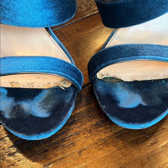 Vince Camuto Robeka Blue Velvet Heeled Sandals - Picture 6 of 10